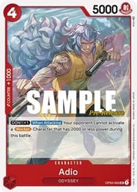 Adio - Pillars of Strength Pre-Release Cards - One Piece Card Game card