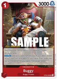 Buggy (008) - Pillars of Strength Pre-Release Cards - One Piece Card Game card