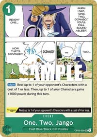 One, Two, Jango - Pillars of Strength Pre-Release Cards - One Piece Card Game card