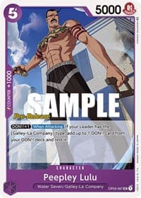 Peepley Lulu - Pillars of Strength Pre-Release Cards - One Piece Card Game card