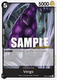 Vergo - Pillars of Strength Pre-Release Cards - One Piece Card Game card