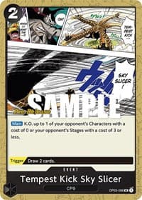 Tempest Kick Sky Slicer - Pillars of Strength Pre-Release Cards - One Piece Card Game card