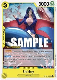 Shirley - Pillars of Strength Pre-Release Cards - One Piece Card Game card