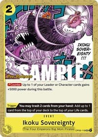 Ikoku Sovereignty - Pillars of Strength Pre-Release Cards - One Piece Card Game card