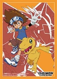 Digimon Card Game Official Sleeves - Digimon Tai Kamiya & Agumon Card Sleeves 2023 (60-Pack) - Bandai Card Sleeves - Card Sleeves card