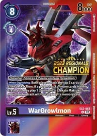 WarGrowlmon (2023 Regionals Champion) - Draconic Roar - Digimon Card Game card