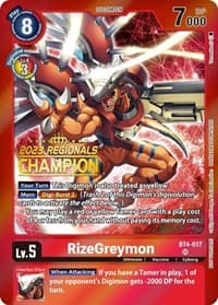 RizeGreymon (2023 Regionals Champion) - Great Legend - Digimon Card Game card