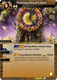 Ticking Floral Clock - False Gods - Battle Spirits Saga card