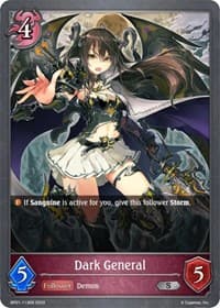 Dark General - BP01: Advent of Genesis - Shadowverse: Evolve card