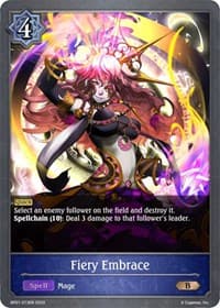 Fiery Embrace - BP01: Advent of Genesis - Shadowverse: Evolve card