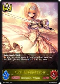 Aurelia, Regal Saber - BP01: Advent of Genesis - Shadowverse: Evolve card