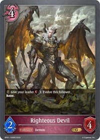Righteous Devil - BP01: Advent of Genesis - Shadowverse: Evolve card