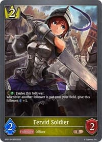Fervid Soldier - BP01: Advent of Genesis - Shadowverse: Evolve card