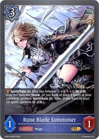 Rune Blade Summoner - SD03: Mysteries of Conjuration - Shadowverse: Evolve card