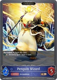Penguin Wizard (Evolved) - SD03: Mysteries of Conjuration - Shadowverse: Evolve card