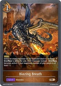 Blazing Breath - SD04: Wrath of the Greatwyrm - Shadowverse: Evolve card