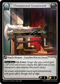Ornamental Greatsword - 2023 Demo Deck - Grand Archive TCG card