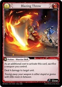 Blazing Throw - 2023 Demo Deck - Grand Archive TCG card
