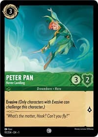 Peter Pan - Never Landing - The First Chapter - Disney Lorcana card