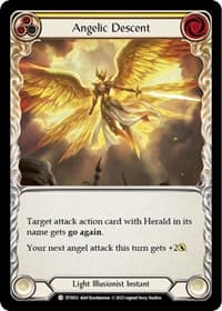 Angelic Descent (Yellow) - Dusk till Dawn - Flesh and Blood TCG card