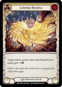 Celestial Resolve (Yellow) - Dusk till Dawn - Flesh and Blood TCG card