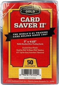 3"X4" Clear Semi-Rigid Card Saver 2 (50-Count) - Cardboard Gold Toploaders - Collectible Storage card