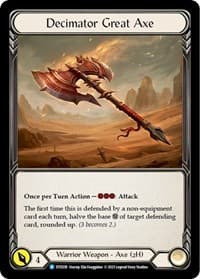 Decimator Great Axe - Dusk till Dawn - Flesh and Blood TCG card