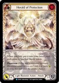 Herald of Protection (Yellow) - Dusk till Dawn - Flesh and Blood TCG card