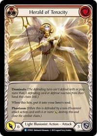 Herald of Tenacity (Red) - Dusk till Dawn - Flesh and Blood TCG card