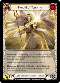 Herald of Tenacity (Yellow) - Dusk till Dawn - Flesh and Blood TCG card