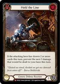Hold the Line - Dusk till Dawn - Flesh and Blood TCG card