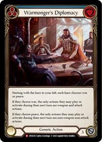 Warmonger's Diplomacy - Dusk till Dawn - Flesh and Blood TCG card