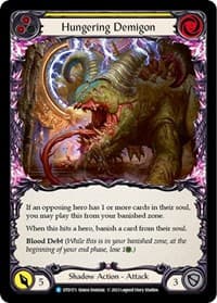 Hungering Demigon (Yellow) - Dusk till Dawn - Flesh and Blood TCG card