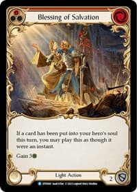 Blessing of Salvation (Red) - Dusk till Dawn - Flesh and Blood TCG card