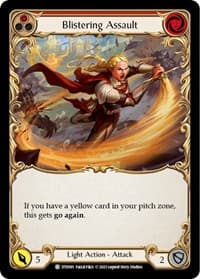 Blistering Assault (Red) - Dusk till Dawn - Flesh and Blood TCG card