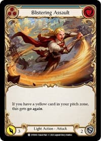 Blistering Assault (Blue) - Dusk till Dawn - Flesh and Blood TCG card
