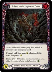 Tribute to the Legions of Doom (Red) - Dusk till Dawn - Flesh and Blood TCG card