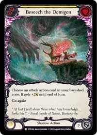 Beseech the Demigon (Yellow) - Dusk till Dawn - Flesh and Blood TCG card