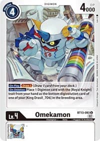 Omekamon - Versus Royal Knights - Digimon Card Game card