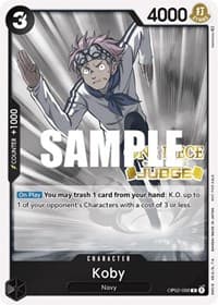 Koby (Judge) - One Piece Promotion Cards - One Piece Card Game card