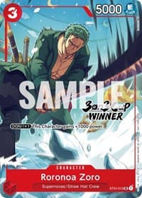 Roronoa Zoro (3-on-3 Cup) [Winner] - One Piece Promotion Cards - One Piece Card Game card