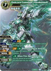Unicorn Gundam (Awakened) - Eternal Phoenix Tokiwa - False Gods - Battle Spirits Saga card