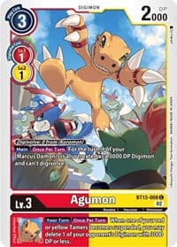 Agumon - Versus Royal Knights - Digimon Card Game card