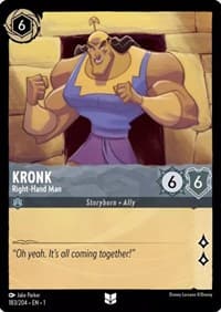 Kronk - Right-Hand Man - The First Chapter - Disney Lorcana card
