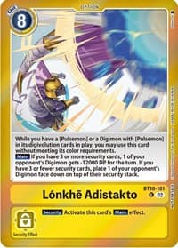 Lonkhe Adistakto (Event Pack 5) - Xros Encounter - Digimon Card Game card