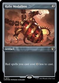 Ruby Medallion (Foil Etched) - Commander Masters - Magic: The Gathering card