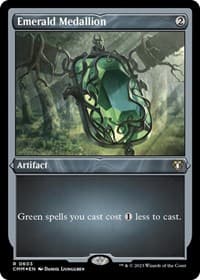 Emerald Medallion (Foil Etched) - Commander Masters - Magic: The Gathering card