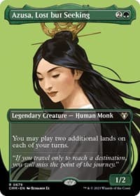 Azusa, Lost but Seeking (Borderless) - Commander Masters - Magic: The Gathering card