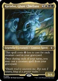 Karador, Ghost Chieftain (Foil Etched) - Commander Masters - Magic: The Gathering card