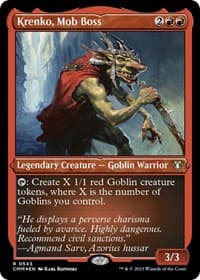 Krenko, Mob Boss (Foil Etched) - Commander Masters - Magic: The Gathering card